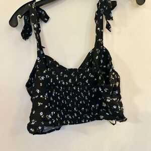 NWT forever 21 periwinkle and black Cami tie straps, size medium